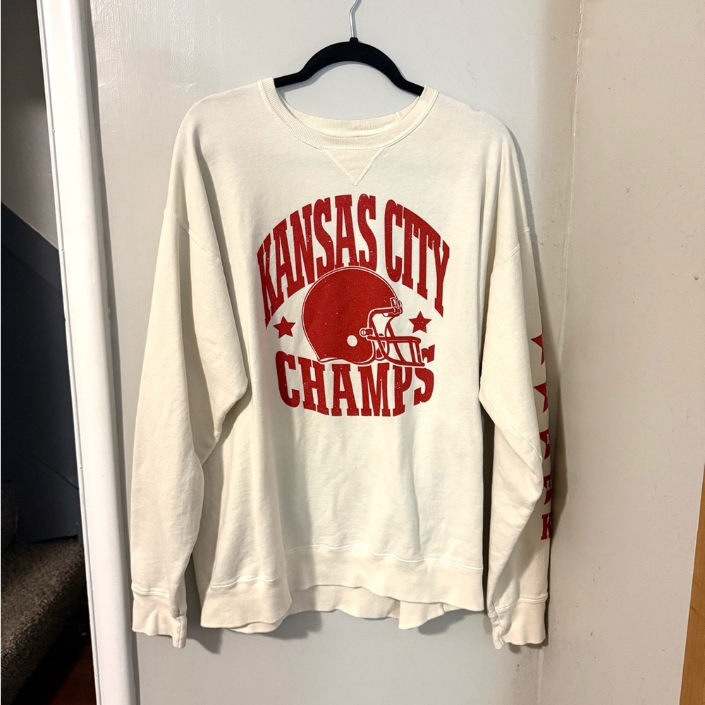 Kansas City Chiefs Sweatshirt- Cream color